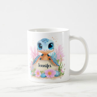 Süße Schildkröte Personalisierter Benutzername Tie Kaffeetasse