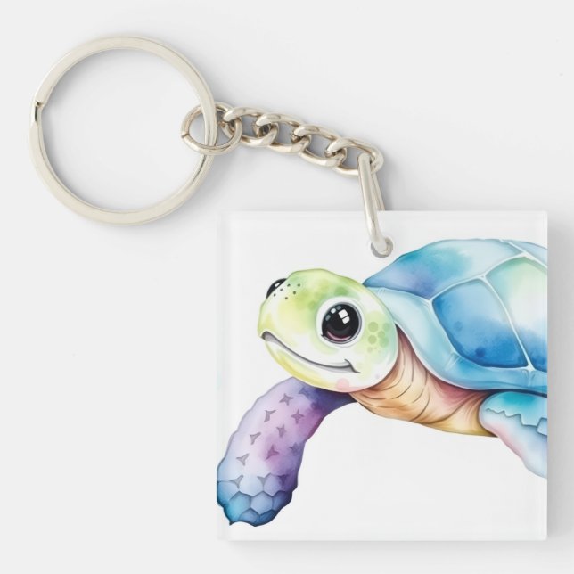 Süße Schildkröte Schlüsselanhänger (Vorderseite)