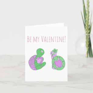 Süße Schildkröte zum Jahrestag / Valentinstag Feiertagskarte