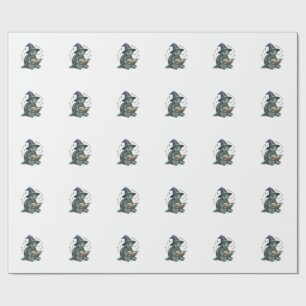 Süße Schildkröten-Zauberer lesen Zauberbuch Vektor Geschenkpapier