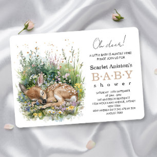 Süße schlafende Baby-Dame Baby-Party Einladung