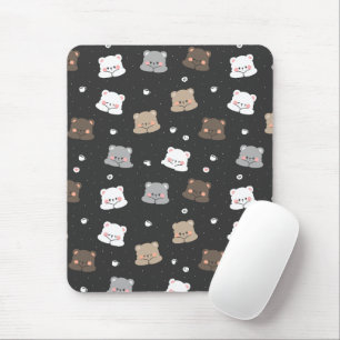 Süße schlafende Bären nahtloses Muster in Neutralt Mousepad