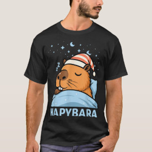 Süße schlafende Capybara lustige Napybara Pyjama T-Shirt