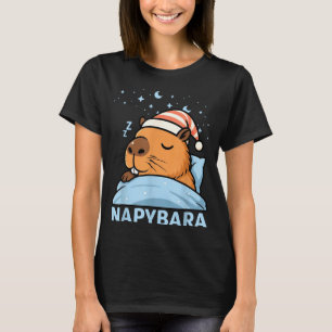 Süße schlafende Capybara lustige Napybara Pyjama  T-Shirt