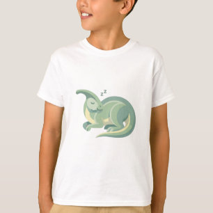 Süße schlafende Dinosaurier-Illustration   Minimal T-Shirt