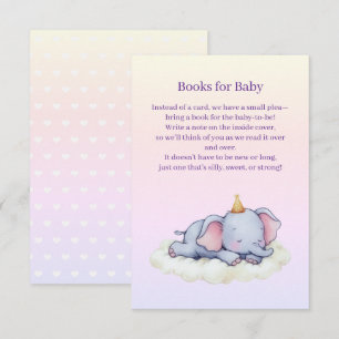 Süße schlafende Elefanten-Baby-Party-Einschlusskar Begleitkarte