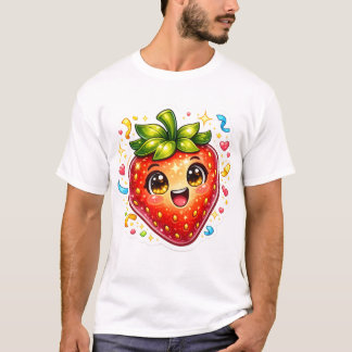 Süße Schlafende Erdbeere T-Shirt | Kawaii Frucht