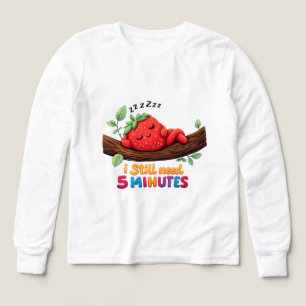 Süße schlafende Erdbeermädchen Langarmshirt