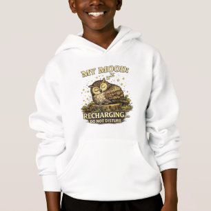 Süße schlafende Eule Vintage Retro Waldtier Hoodie