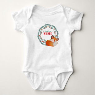 Süße Schlafende Fuchs Weihnachten Baby Strampler