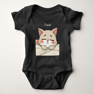 Süße Schlafende Katze Ich Brauche Ein Nickerchen K Baby Strampler