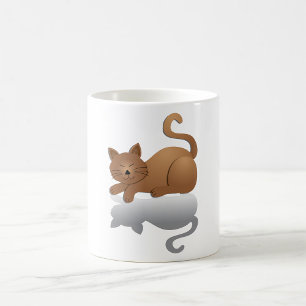 Süße schlafende Katze Kaffeetasse