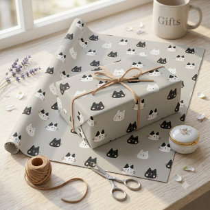 Süße schlafende Katzen nahtloses Muster Geschenkpapier