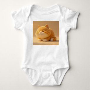 Süße schlafende orange Tabby-Katze – Babys Body De Baby Strampler