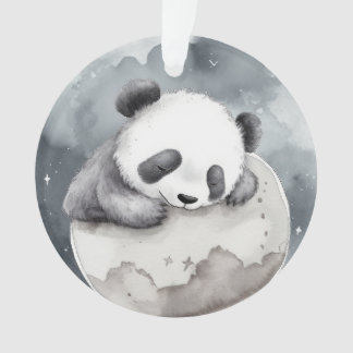 Süße schlafende Wasserfarbe Baby-Panda Ornament