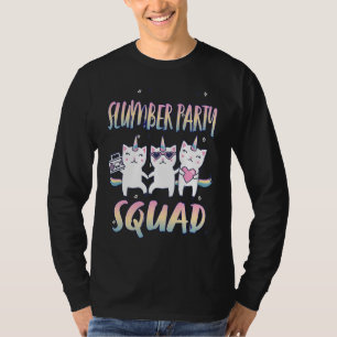 Süße Schlafparty-Truppe 3 Einhorn Katzen T-Shirt