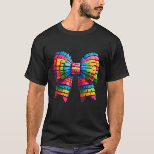 Süße Schleife Kokette Lustige Cinco De Mayo Mädche T-Shirt