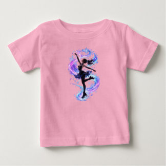Süße Schlittschuh laufende Mädchen Baby T-shirt