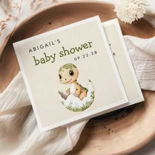Süße schlüpfende Dinosaurier-Baby-Party Serviette