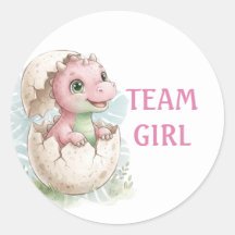Süße schlüpfende Dinosaurier-Team-Mädchen-Geschlec