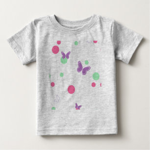 süße Schmetterlinge und Polka-Punkte Baby T-shirt