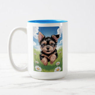 Süße Schnauzer-Hundliebhaber-Tasse Zweifarbige Tasse