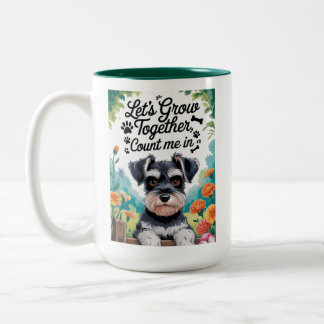 Süße Schnauzer-Hundliebhaber-Tasse Zweifarbige Tasse
