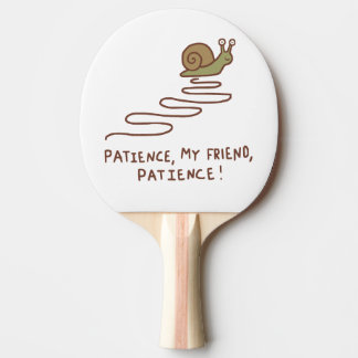 Süße Schnecke Geduld Motivationszitat Tischtennis Schläger