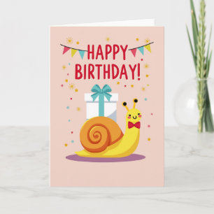 Süße Schnecke Geschenk Geburtstagskarte Karte