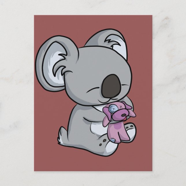Süße Schnecken! Koala Postkarte (Vorderseite)