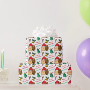 Süße Schnecken-Weihnachtsbaum-Feiertage Geschenkpapier