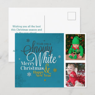 Süße Schneeflocke Kinder Familienfoto Weihnachten
