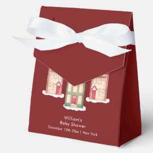 Süße Schneegingerbread-Dorf-Baby-Party Geschenkschachtel