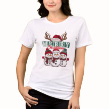 Süße Schneemann-Familie Frohe Weihnachten Winter