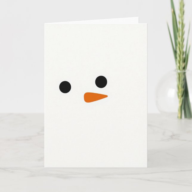 Süße Schneemann-Weihnachtskarte Karte (Vorderseite)