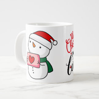 Süße Schneemann-Weihnachtstasse Jumbo-Tasse