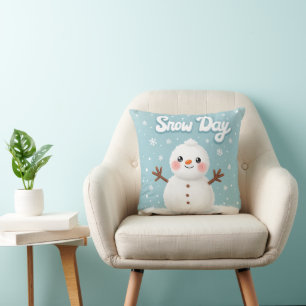 Süße Schneetag-Schneemann-Dekokissen Kissen