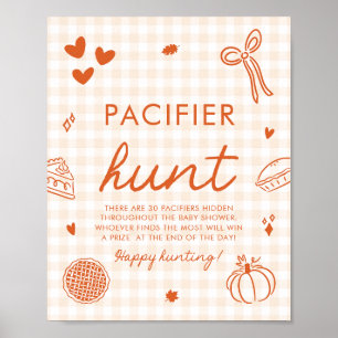 Süße Schnuller-Suche Baby Shower Spiel für den Her Poster
