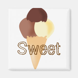 Süße Schokoladen-Dessert-Frieden-Liebe-Party-Schic Magnet