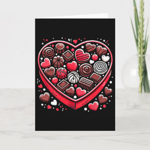 Süße Schokoladen-Herzen-Liebes-Valentinstag-Frauen Karte