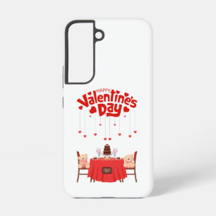 Süße Schokoladenherzen Teddybären zum Valentinstag Samsung Galaxy Hülle