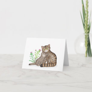 Süße schottische Wildkatze und Kätzchen leere Kart Karte