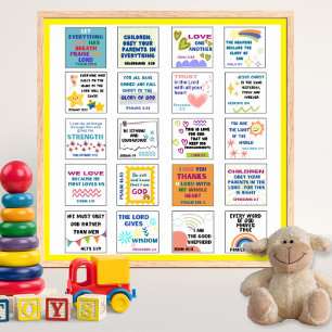 Süße Schrift Kinder Gedächtnis Bibelvers Poster