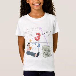 Süße Schüler beim Mathematikstudium Illustration" T-Shirt