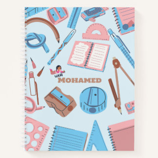 Süße Schulmaterialien Personalisiertes Notizbuch