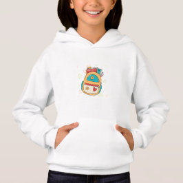 Süße Schultasche mit Bücherillustration" Hoodie