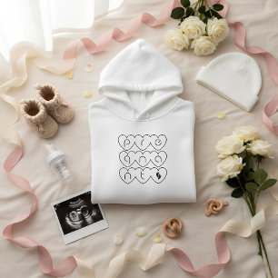 Süße schwangere Hoodie mit Herz-Buchstaben  Mama-i
