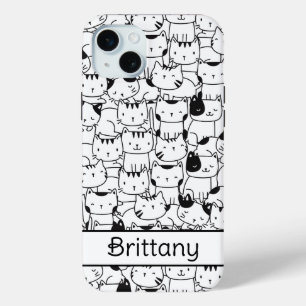 Süße Schwarz-Weiß-Katzen Case-Mate iPhone Hülle
