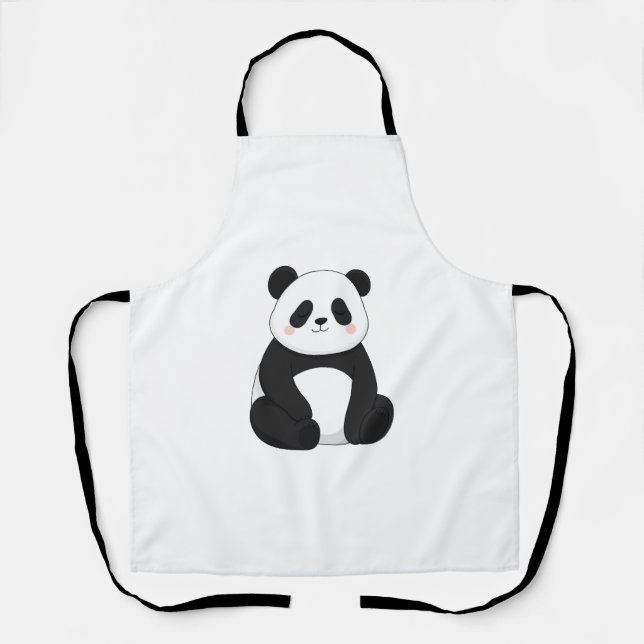 Süße Schwarz-Weiß-Panda Schürze (Vorderseite)
