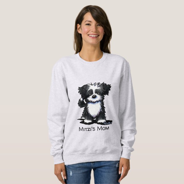 Süsse Schwarz-Weiß Sweatshirt (Vorne ganz)